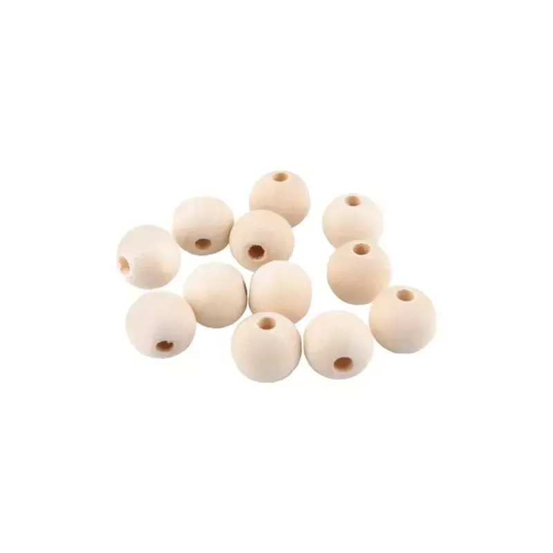 Koraliki drewniane 18mm naturalne