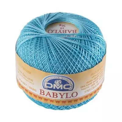 Kordonek DMC Babylo 10 – 50g – kol. 114 zielony cieniowany – 3846 jaskrawy turkus