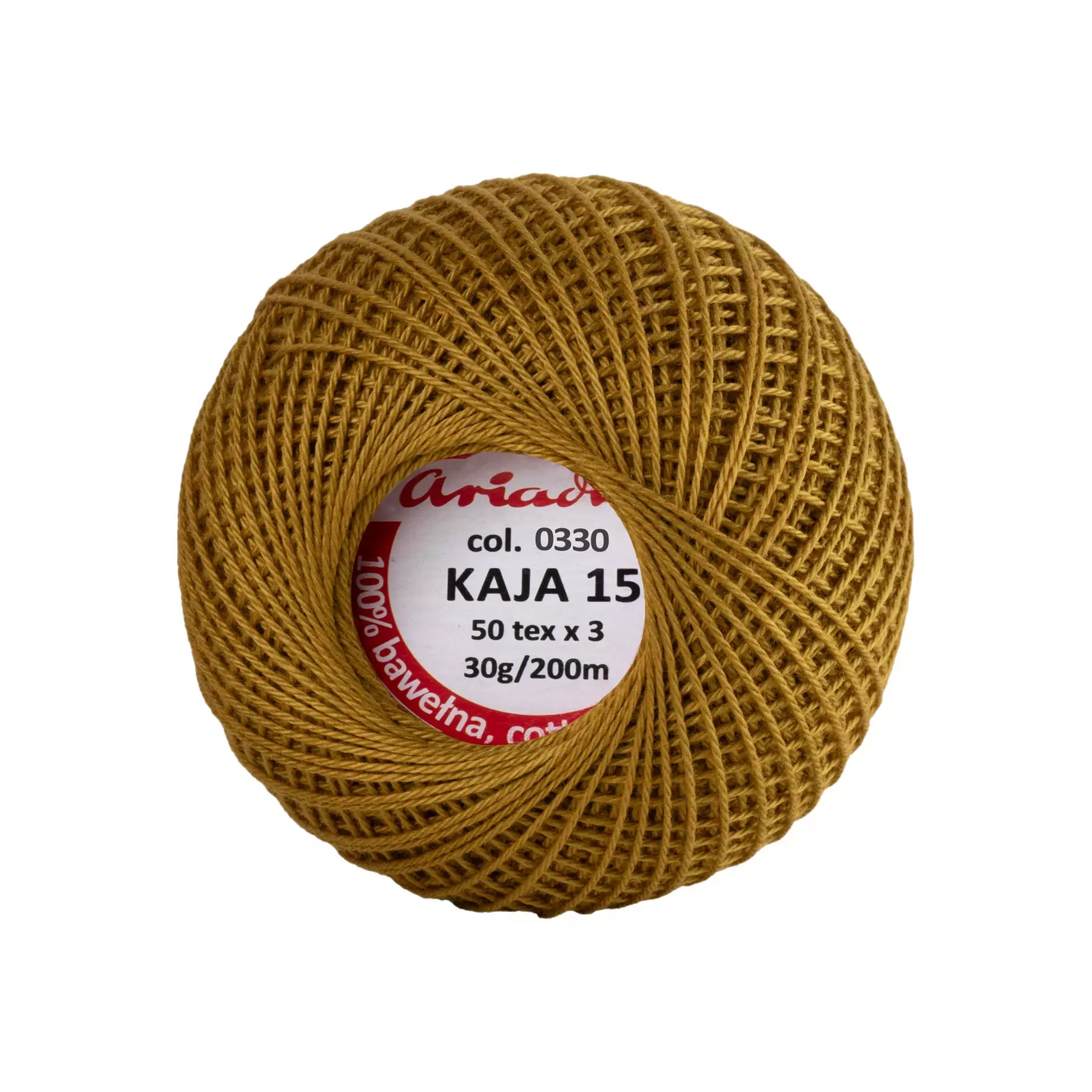 Kordonek ARIADNA Kaja 15 kol. 000 natural – 330 oliwkowy