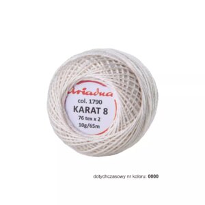 Kordonek ARIADNA Karat 8 kol. 400 biały – 000 natural