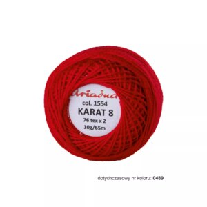 Kordonek ARIADNA Karat 8 kol. 400 biały – 489 czerwony